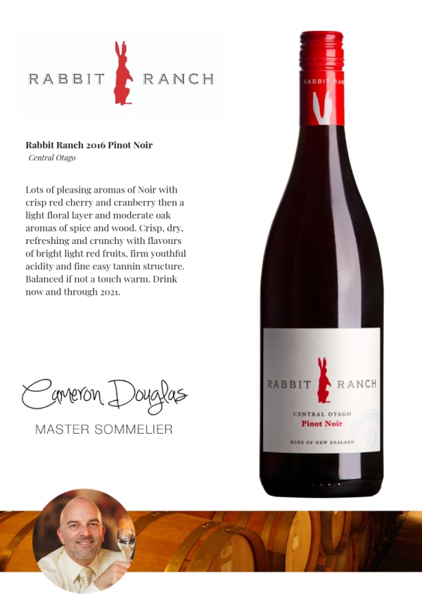 Cameron Douglas Reviews Pinot Noir Rabbit Ranch 2016
