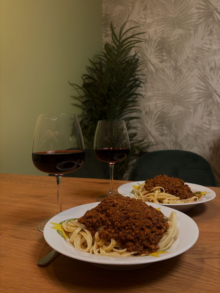 Pasta and Vino - Lentil Bolognese and Pinot Noir